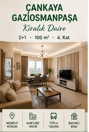 Çankaya Gaziosmanpaşa 2+1 Satılık Daire